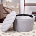 thumbnail image 2 of OSP Home Furnishings Lacey Tufted Storage 2 Piece Set in Milford Dove Fabric, 2 of 4