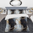 thumbnail image 2 of Designart "Luxurious Black And Gold Marble" Marble Bedding Covert Set - Glam Bed Set With 2 Shams, 2 of 5