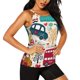 thumbnail image 2 of Balery London Symbols Camiseta sin mangas estampada ligera para mujer, tops de entrenamiento sin mangas, camisetas de yoga transpirables de secado rápido.-Large, 2 of 7