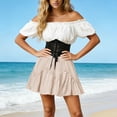 thumbnail image 5 of BUIGTTKLOP Womens Mini Skirt Plus Size Skater Skirts Cute Pleated Short Shorts Skirt with Pockets, 5 of 6