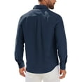 thumbnail image 4 of GENTS BLISS Long Sleeve Mens Dress Shirts Casual Solid Shirts for Men Regular Oxford Tops with Pocket, 4 of 10