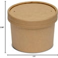 thumbnail image 3 of GUSTO 12 Oz Kraft Food Containers Disposable Ice Cream Cups with Lids, 25-Pack, 3 of 8