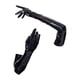 thumbnail image 2 of Guantes de cuero de patente Mittens Accesorio de vestuario de estiramiento brillante, guantes de codo largo para club nocturno, ropa de baile, negro, 2 of 8