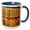 Blue/White, variant on 3drose, Austria, Melk Abbey Library-eu03 Rdu0016 - Richard Duval, 11oz Two-tone Yellow Mug