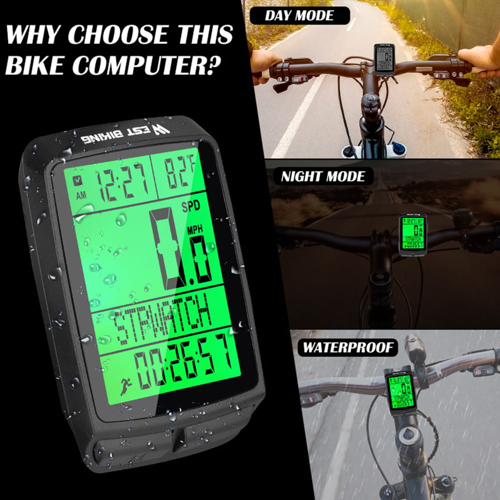 Mountain Bike Computer Cycling Road Bicycle Wireless Waterproof Speedometer 