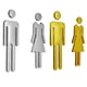 thumbnail image 1 of 4xMan & Woman Letrero de Calcomanías de licencia + Oro, 1 of 9