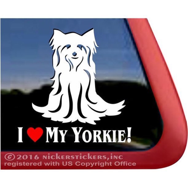 I Love My Yorkie High Quality Vinyl Yorkshire Terrier Dog Window