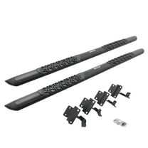 Go Rhino V3417780T V-Series V3 Aluminum Side Steps and Mounting Brackets Kit - Textured Black  For 17-24 F-150, F-250 Super Duty, F-350 Super Duty (Extended Cab Pickup - Leaf)