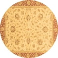 thumbnail image 1 of Ahgly Company Indoor Round Oriental Brown Traditional Area Rugs, 5' Round, 1 of 4