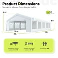 thumbnail image 6 of Quictent 20x30ft Party Tent Heavy Duty Outdoor Canopy Tent Carport Wedding Event Shelter BBQ Wedding Tents for Parties with Storage Bags, 6 of 9