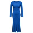 thumbnail image 5 of DHFJKG Sweater Dress For Women Knit Ribbed V Neck Long Sleeve Slim Fit Maxi Dress Winter Pullover Tunic Ankle-Length Classic Dresses, 5 of 5
