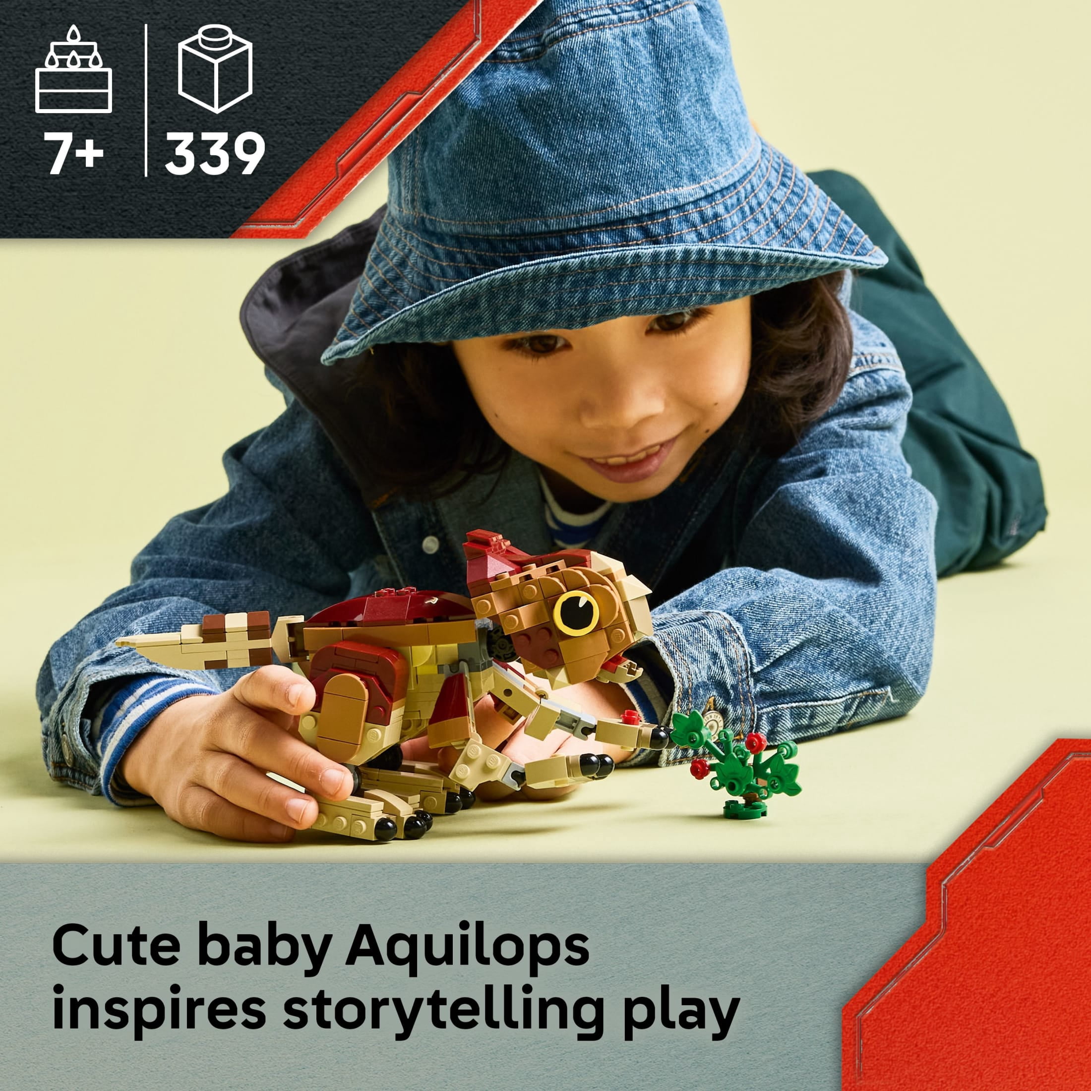 LEGO Jurassic World Baby Dinosaur Dolores: Aquilops Kids Toy - Educational and Learning Toy for Girls & Boys, Ages 7+ - Gift for Birthdays - Pretend Play Set - 76970