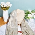 thumbnail image 4 of 1 sheet Laser Polyester Bronzing Fabric for DIY Crafting and Clothing Decoration Beige 200x150x0.02cm, 4 of 7