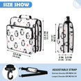 thumbnail image 3 of Zipper Binder with Shoulder Strap 2 inch 3 Ring Waterproof File Folder Organizer Bag 500 Sheet Cartoon Penguin Pattern, 3 of 8