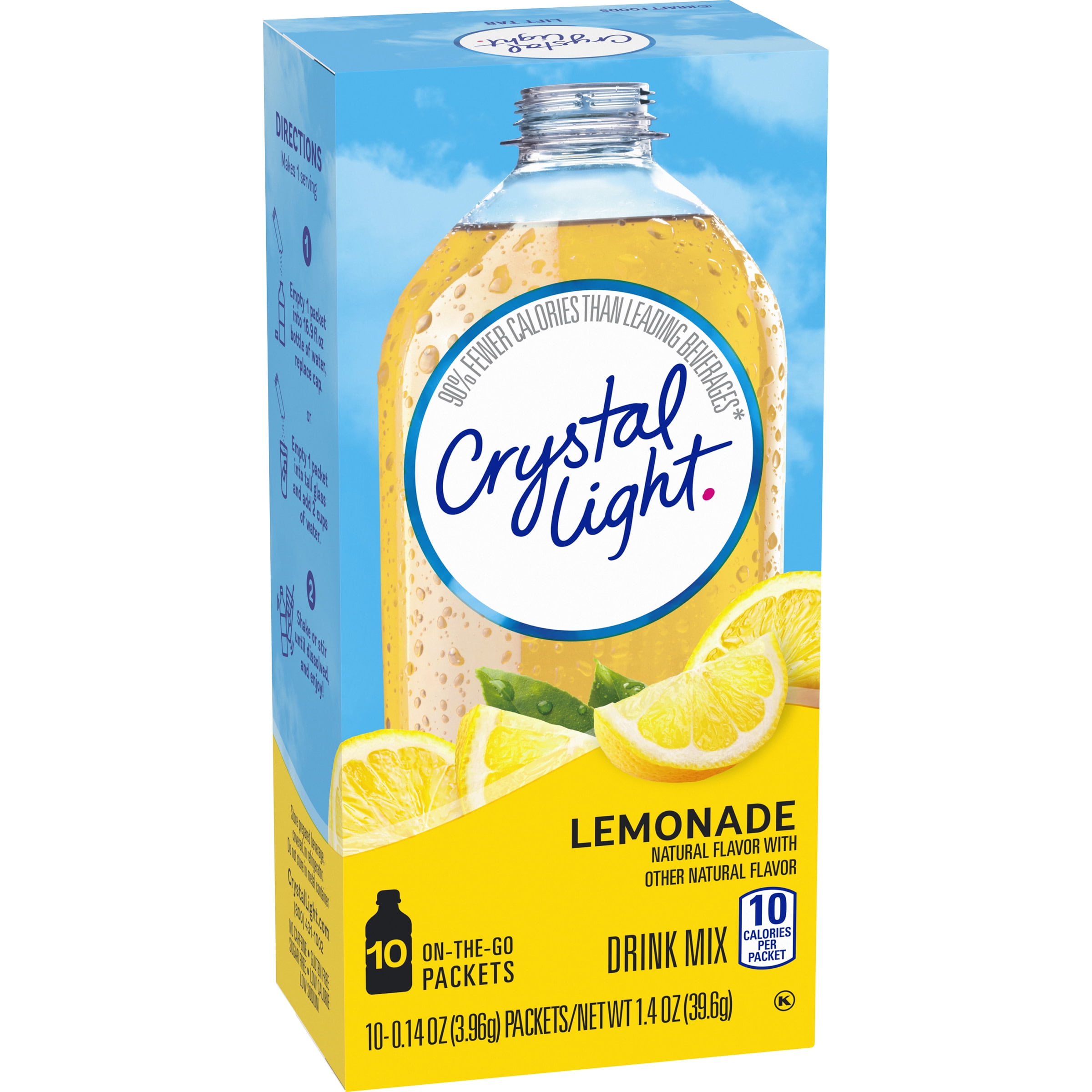 Crystal Light Lemonade OnTheGo Powdered Drink Mix, 10 ct 0.14 oz