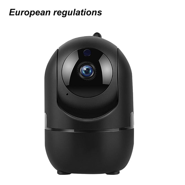 Smart Camera 1080P 360 Degrees Camera HD WiFi Wireless Pet Baby Videocámara, Enchufe de la UE, Negro, Cámara Inevent AF000084-14B