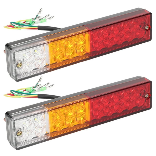Par de luces traseras rectangulares para remolque, 12V, 20LED, luz de marcador lateral trasera impermeable para RV, camión, Camper Jadeshay A