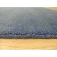 thumbnail image 3 of Handmade Wool Blue Traditional Solid Lori Baft Rug, 3 of 11