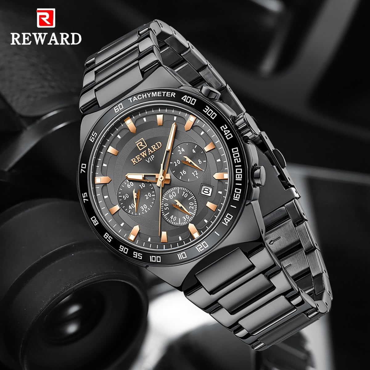 2025 New Design REWARD VIP Business Watches for Men Stainless Quartz Wristwatches Chronograph Luminous Sport Wrist Watch
