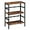 Rustic Brown, Black, variant on Bedroom - Wood Organizer Shelf with Metal Frame - Record Organizer Rack with Side Fence - Rustic Open Display Shelf for Living Room - Rustic Brown BF86CJ01 - 3 Tier Bookshelf - 23.6"L Industrial Bookc