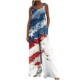 thumbnail image 6 of American Flag Jumpsuit for Women 4Th of July Patriotic Romper Adjustable Strap Jumpsuits Stars Stripe Overalls Independence Day Romper Retro Beach Travel Vacation Outfits With Pockets, 6 of 7