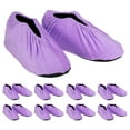 thumbnail image 1 of Unique Bargains Reusable Non Slip Shoe Covers, 10 Pairs Washable Thickened Boot Covers Soft Shoe Protectors, Purple, 1 of 6