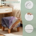 thumbnail image 7 of SCRAWLGOD Marble Print Golden Violet Ottoman Slipcover, Footstool Protector with Elastic Band Square Ottoman Cover Footrest Sofa Slipcovers Stool Covers Folding Storage Furniture Protector, 7 of 7