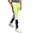 thumbnail image 4 of G-Style USA Men's Hip Hop Slim Fit Track Pants - Athletic Jogger Colorblock Knee Side Stripe - Frozen Yellow - Medium, 4 of 6
