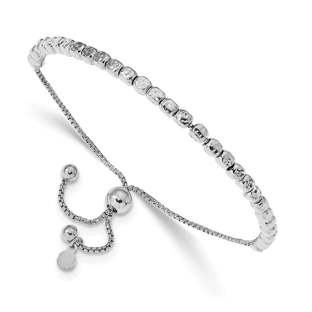 Beautiful Sterling silver 925 sterling Sterling Silver Rhodium-plated Polished Follow Your Dreams Chain Slide