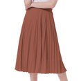 thumbnail image 3 of KK Women's Stylish Fashion High Waist Pleated Swing A-Line Skirt 30", 3 of 10