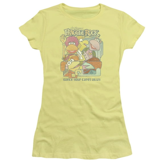 Fraggle Rock Fraggle Abstract S/S Junior Women's T-Shirt Sheer Banana