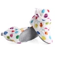 thumbnail image 3 of Ella Bonna Soft Baby Shoes, Cotton Baby Booties, Color Dots, 6-12 Months, 3 of 5