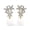 Rose, variant on Floral Drop Earring 2.39 ct Lab CVD Diamond 14K Gold Clarity-VVS2 Color-F - Rose 14K