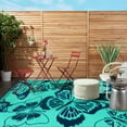 thumbnail image 2 of Lahome 9x12 Butterfly Outdoor Rug, Large Green Waterproof Reversible Patio Rugs, Portable Plastic Straw Carpet for Garden Backyard Picnic, 2 of 9