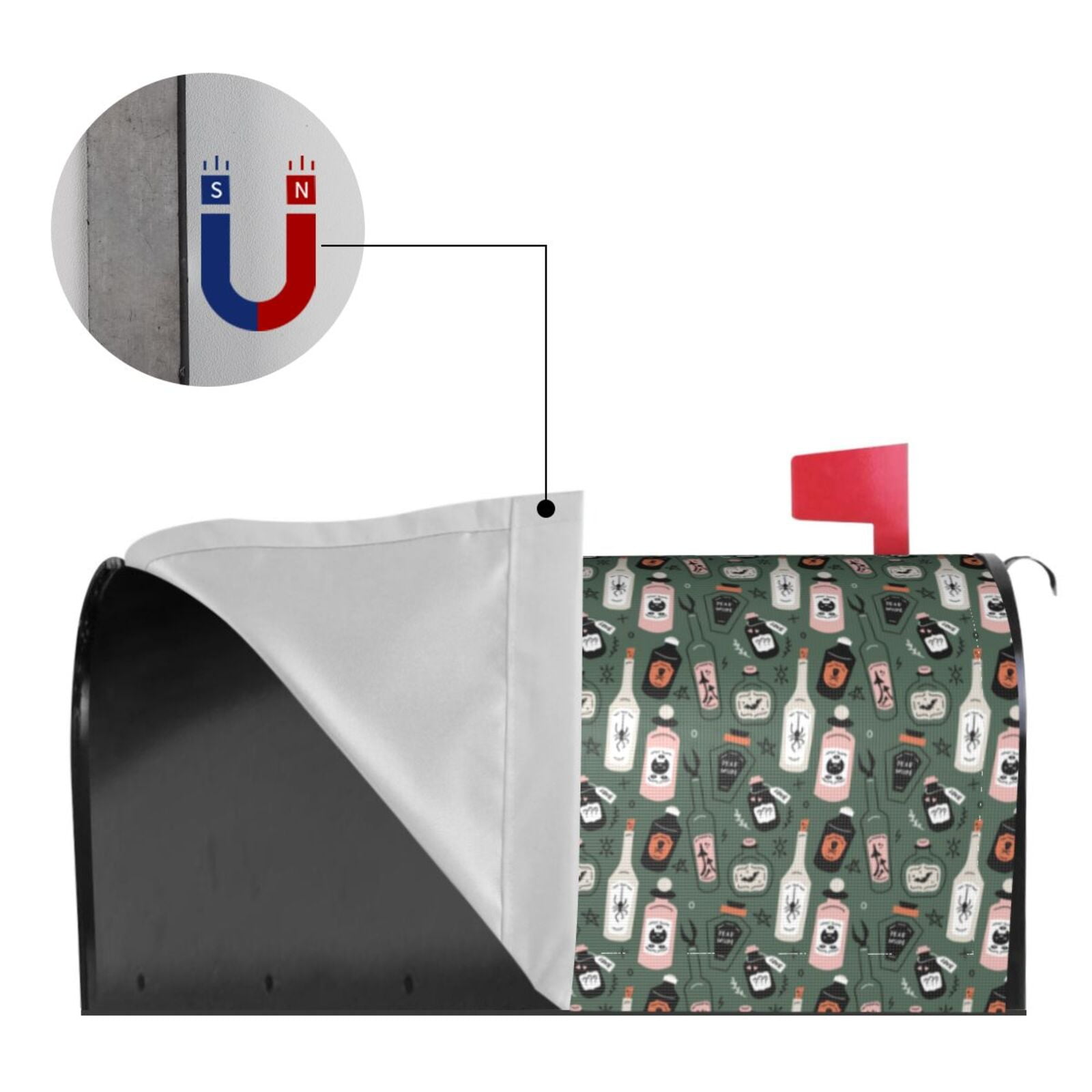 Kdxio Magnetic Mailbox Cover 21x18 in Mailbox Cover Outdoor Decoration Holiday Mailbox Covers for Home Garden Yard-21x18 in