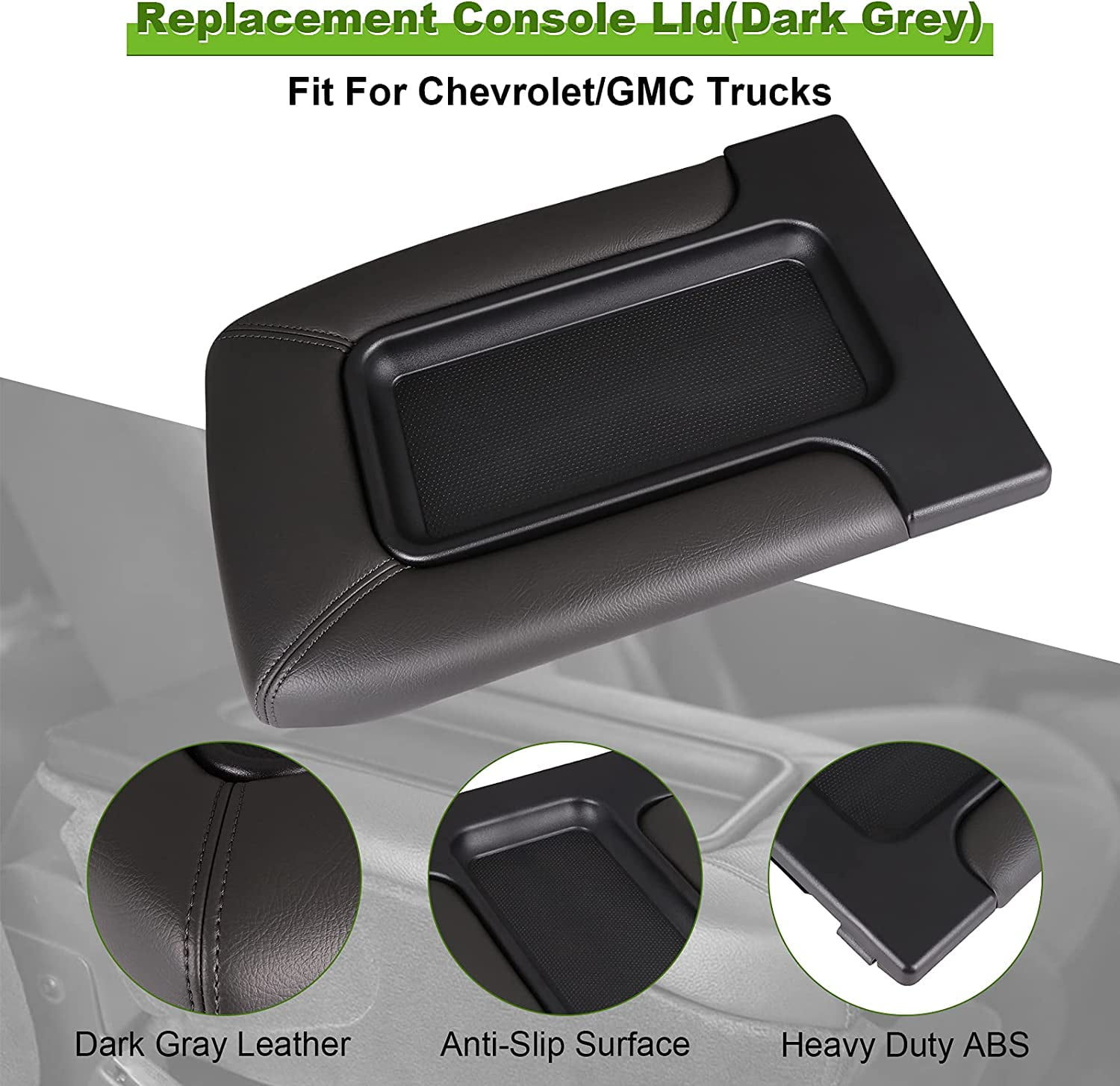 SCITOO19127364, 19127365, 19127366 Auto Dark Grey Center Console Lid