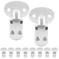 thumbnail image 1 of Miangastore 10Pcs Flat Blank Shoe Clip Stainless Steel Shoe Clips DIY Shoe Buckles Crafts Making Supply, 1 of 9
