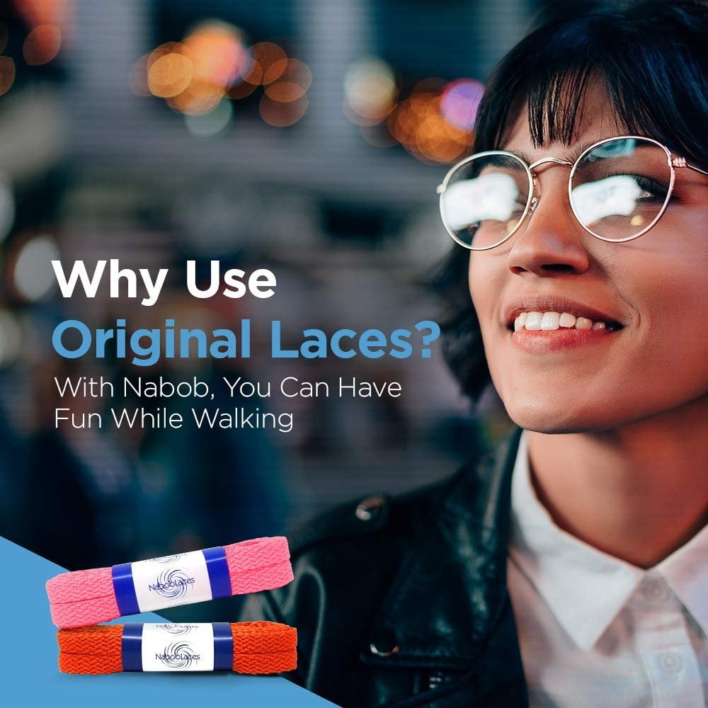 For All Sneaker Types Made in the USA By Nabob Laces Flat Athletic Shoe Laces Multiple Sizes And Colors