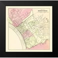 thumbnail image 2 of Walling 12x12 Black Modern Framed Museum Art Print Titled - Springfield Massachusetts - Walling 1871, 2 of 5