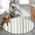 thumbnail image 3 of Round Rugs 3.3 Ft, Sage Green Botanical Non Slip Area Rugs for Kitchen Bedroom Entryway, Modern Farmhouse Tropical Leaves Washable Carpet Runner Rug Floor Mats for Bedroom Home Decor, 3 of 8