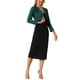 thumbnail image 2 of INSPIRAR CHIC Top de Mujer Elegante Cárdigan Corto de Manga Larga con Panel de Encaje Floral Suéter Top S Verde Oscuro, 2 of 5