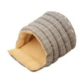 thumbnail image 3 of Almencla Plush Cat Shelter Semi Closed 21.6×15.7×11.8inch Accessory Lightweight for Grey, 3 of 8