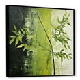 thumbnail image 2 of Designart "Collage Of Green Ferns In A Simple Design II" Leaves Floater Framed Canvas Wall Art, 2 of 5