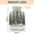 thumbnail image 3 of 2L Hot Water Bottle with Soft Velvet Cover PVC Hot Water Bag for Pain Relief Long-Lasting Warmth Christmas Deer and Snowmen, 3 of 8
