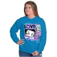 thumbnail image 5 of Kanji Style Betty Boop Love XOXO Women Crewneck Sweatshirt Brisco Brands M, 5 of 6