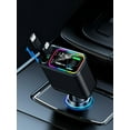 thumbnail image 1 of Cargador de coche EFFIFLOW retráctil USB-C Lightning 107W negro, 1 of 6