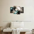 thumbnail image 2 of Elephant Stock Dumbbell Wall Art - Horizontal Multi Panel Canvas - Living Room Wall Decor - Sports Multi Panel - Turquoise And Brown Decor - 30" x 18", 2 of 4