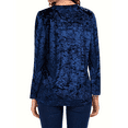 thumbnail image 4 of Anyshow Women's Vintage Velvet T-Shirt Casual Long Sleeve Crew Neck Pullover Trendy Tops, 4 of 4