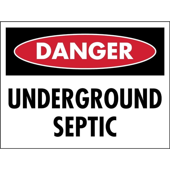 Danger Underground Septic Sign Metal Tin Sign12x16 Inches Caution Danger Safety Security Warning Notice Signs