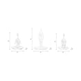 thumbnail image 5 of Figurine Taper Candle Holder for Centerpieces for Tables - Pillar Candlestick Holders for Home, Living Room, and Bathroom Counter - Yoga Candle Stick Accent for Dining - Set of 3, 6", 5", 5", White, 5 of 13